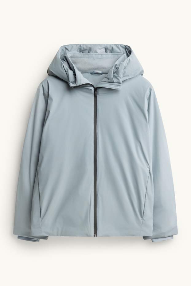 Femmes - Veste hardshell avec capuche - imperméable - bleu clair
