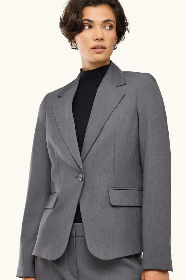 Femmes - Blazer de bureau - cintré - gris