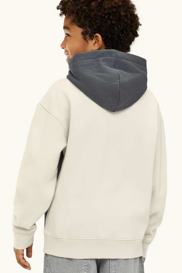 Kinderen: jongens - Skater - hoodie - beige