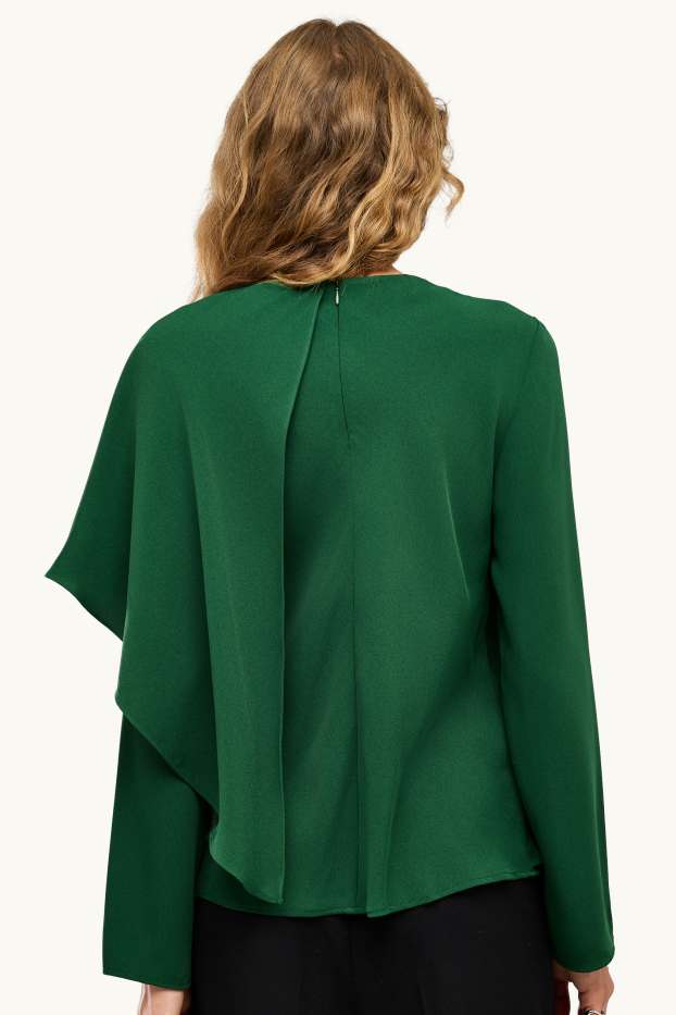 Femmes - Chemisier en satin - vert