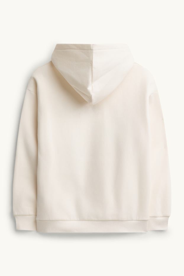 Kinderen: meisjes - Hoodie - crème wit