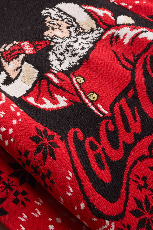Hommes - Pull de Noël - Coca-Cola - rouge