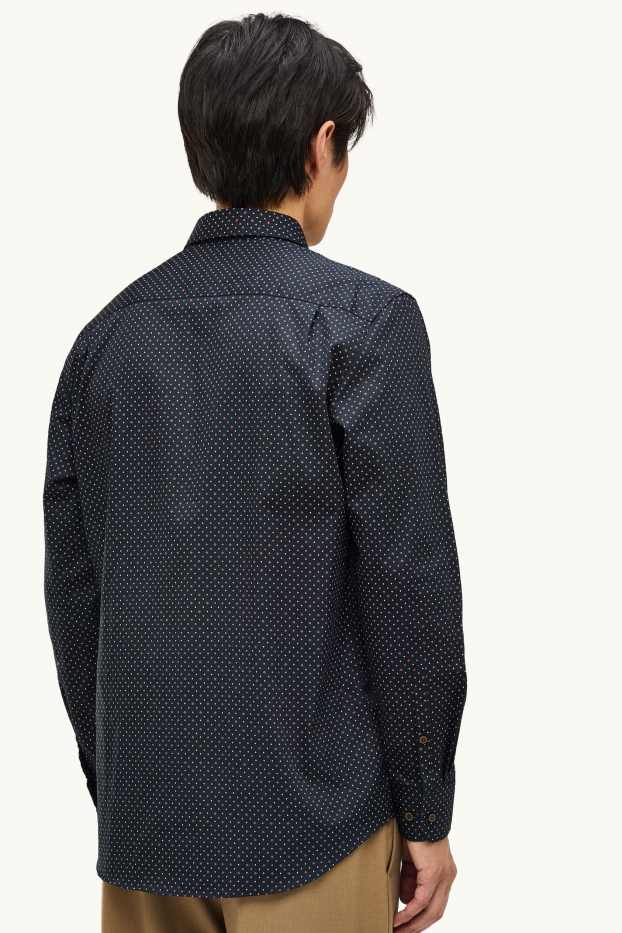 Herren - Businesshemd - Regular Fit - Button-down - dunkelblau