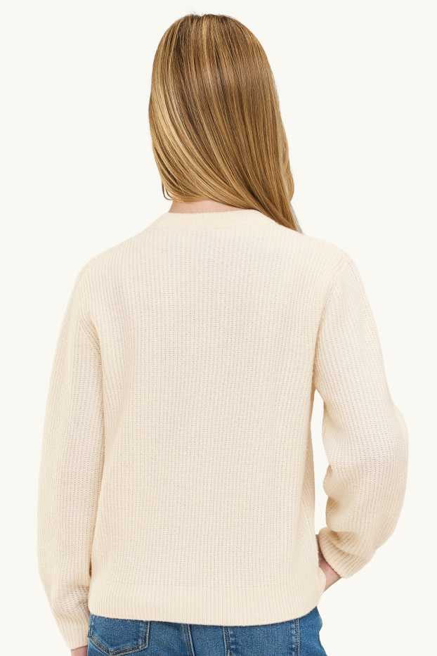 Kinder Mädchen - Pullover - cremeweiss