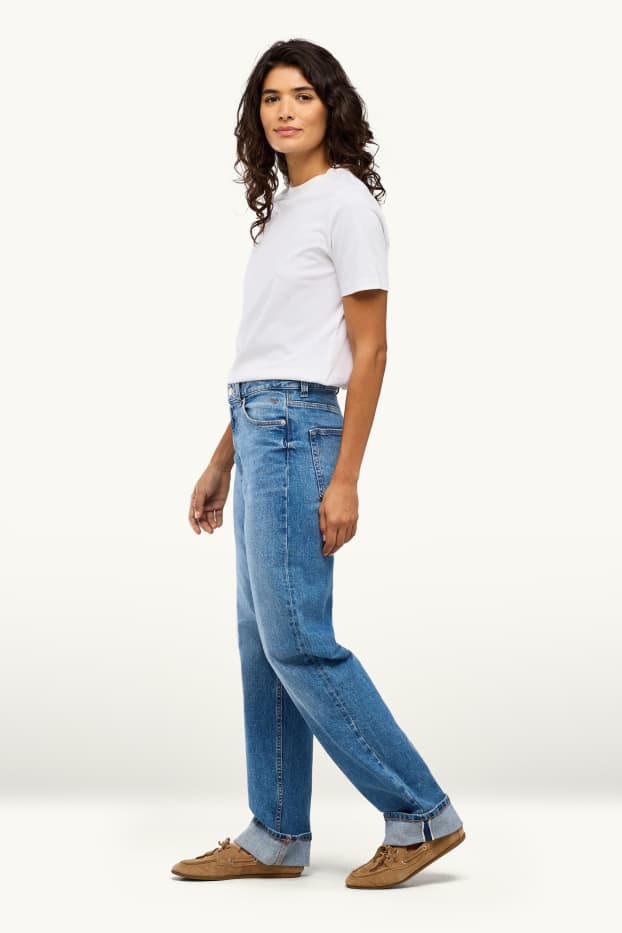 Damen - Straight Jeans - High Waist - Selvedge - jeansblau