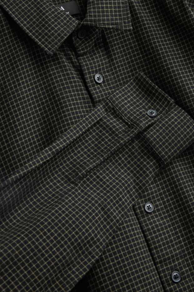 Home - Camisa - relaxed fit - Kent - de quadres - negre/beix