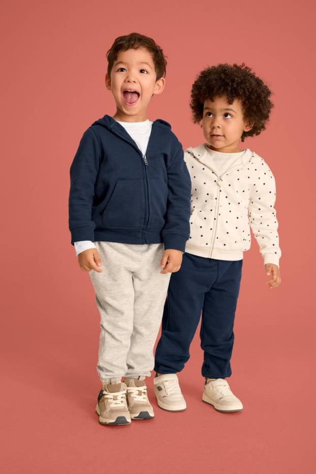 Kinderen: jongens - Sweatvest met capuchon - donkerblauw