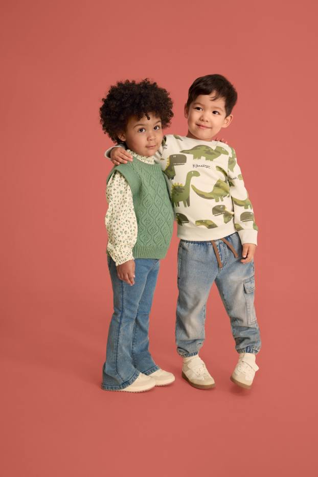 Kinder Jungen - Cargo Jeans - helljeansblau
