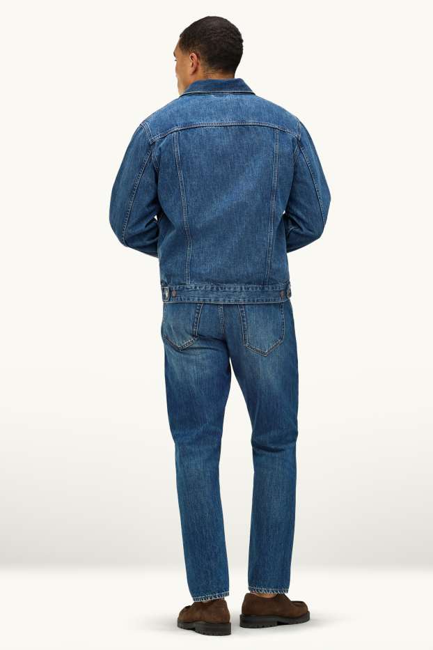 Bărbați - Relaxed tapered jeans - denim-albastru