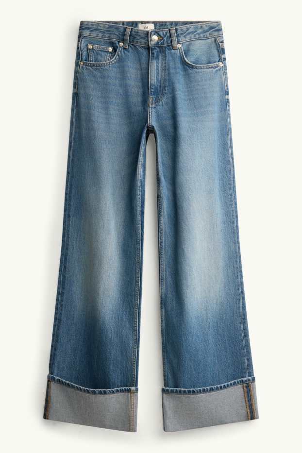 Femmes - Wide leg jean - mid waist - jean bleu