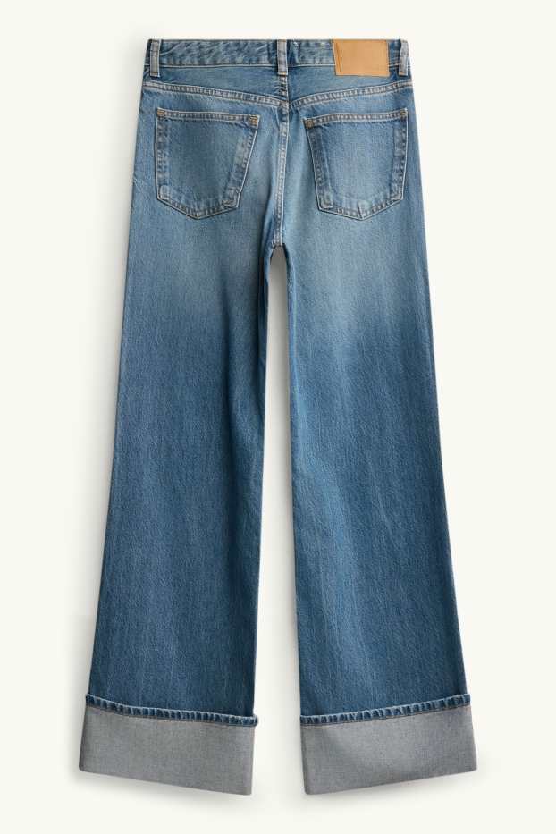Femmes - Wide leg jean - mid waist - jean bleu