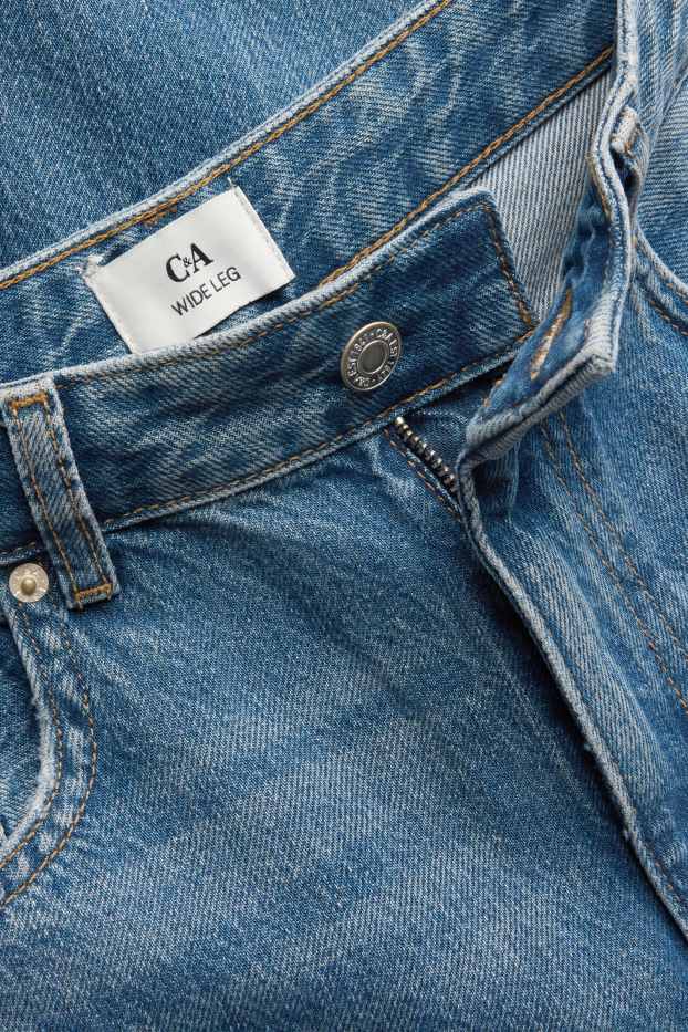 Femmes - Wide leg jean - mid waist - jean bleu
