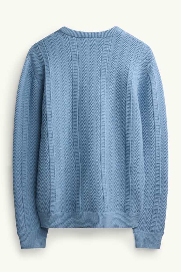 Home - Jersei - texturat - blau clar