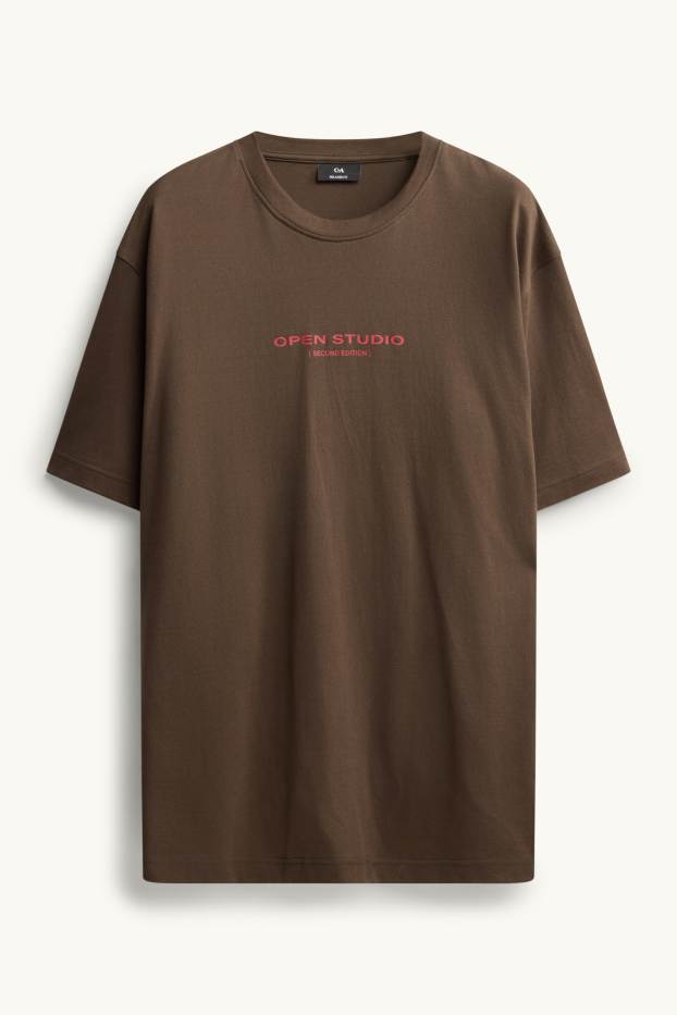 Herren - T-Shirt - Relaxed Fit - braun