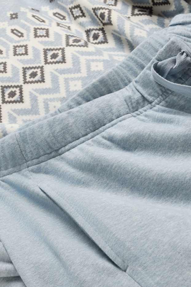Femmes - Pyjama - bleu clair-chiné
