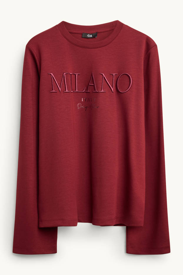 Damen - Sweatshirt - dunkelrot