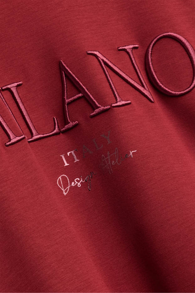 Damen - Sweatshirt - dunkelrot