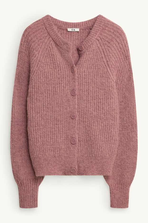 Dames - Vest - geribd - roze mix