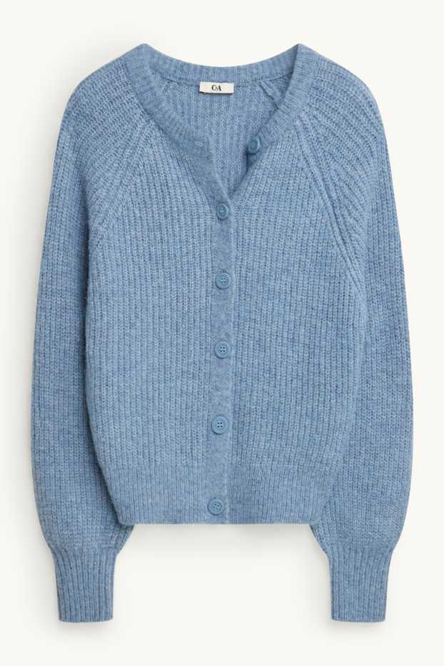 Dames - Vest - geribd - lichtblauw