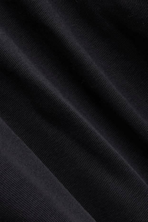 Herren - Henley-Shirt - Regular Fit - schwarz
