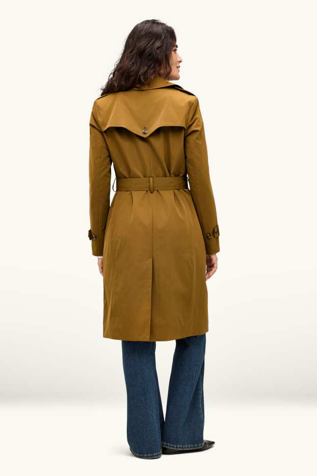 Damen - Trenchcoat - wasserabweisend - karamell