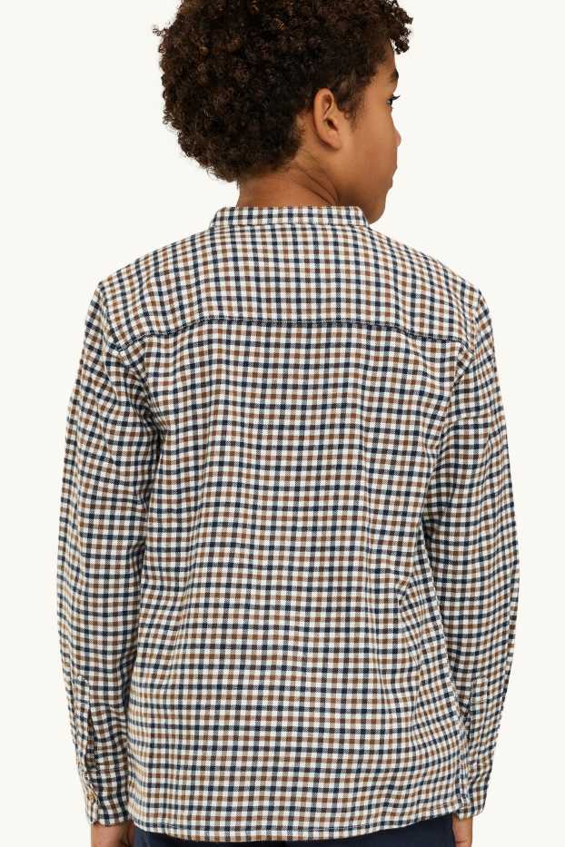 Bambini - Camicia - a quadretti - marrone / blu scuro