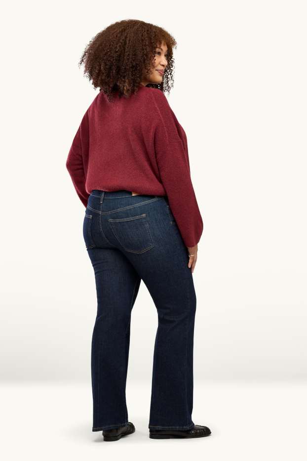 Damen - Flared Jeans - Mid Waist - LYCRA® - dunkeljeansblau