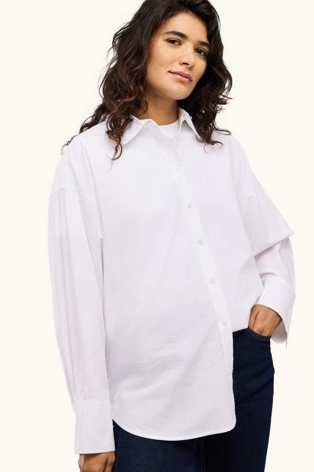 Dona - Brusa camisera - blanc neu