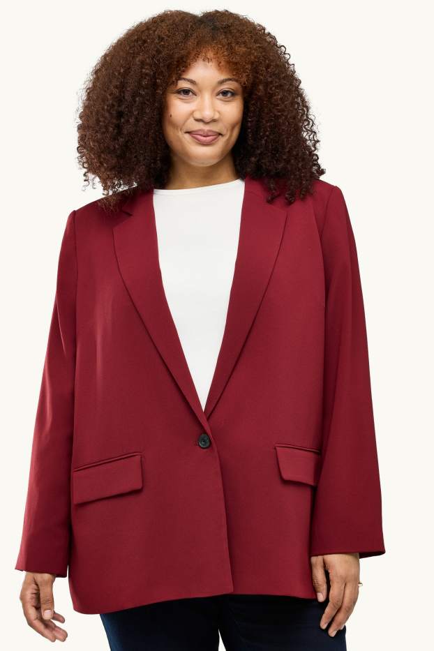 Damen - Longblazer - Regular Fit - rot