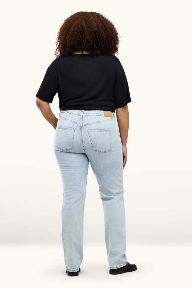 Dona - Straight jeans - high waist - texà blau clar