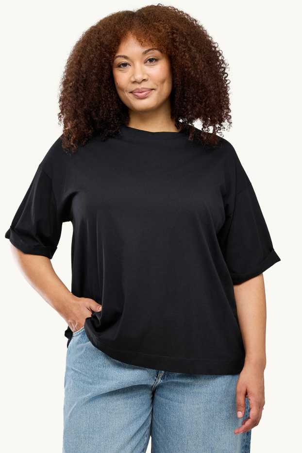 Femei - Tricou - relaxed fit - negru