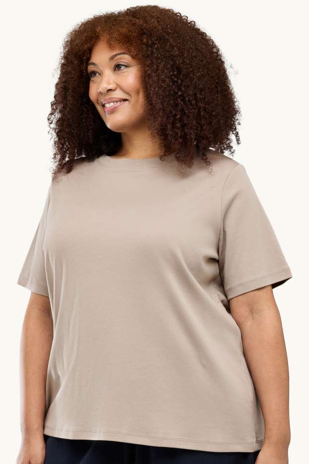 Mujer - Camiseta - regular fit - color arena