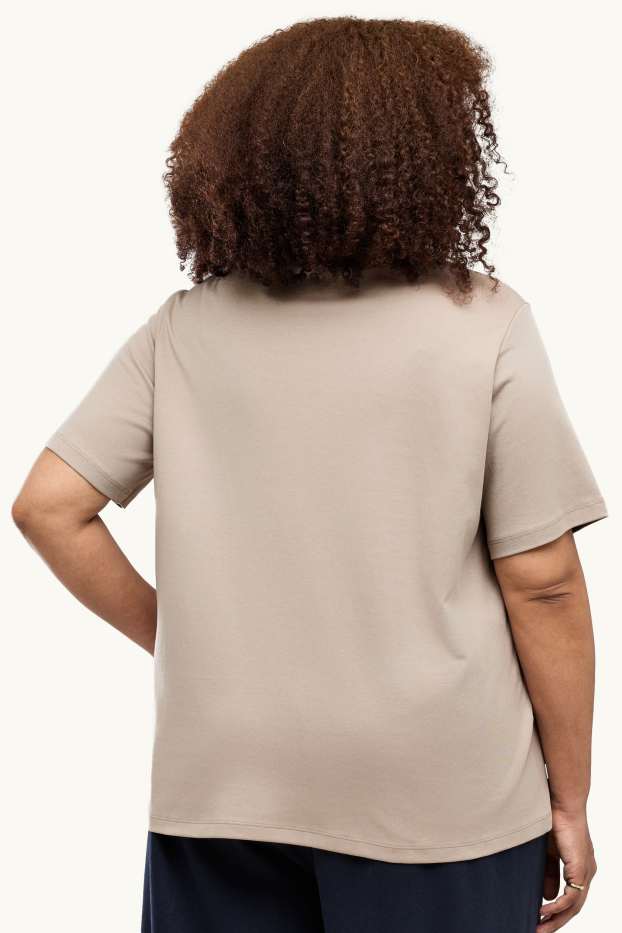 Mujer - Camiseta - regular fit - color arena