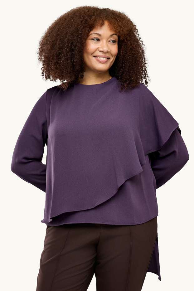 Femmes - Chemisier - look 2 en 1 - violet