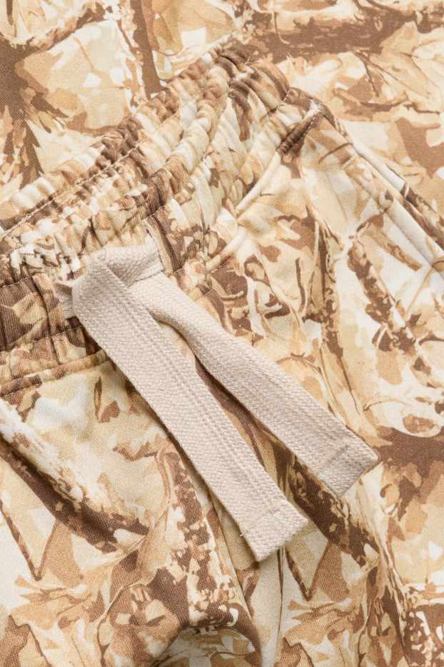 Herren - Jogginghose - Relaxed Fit - gemustert - hellbraun