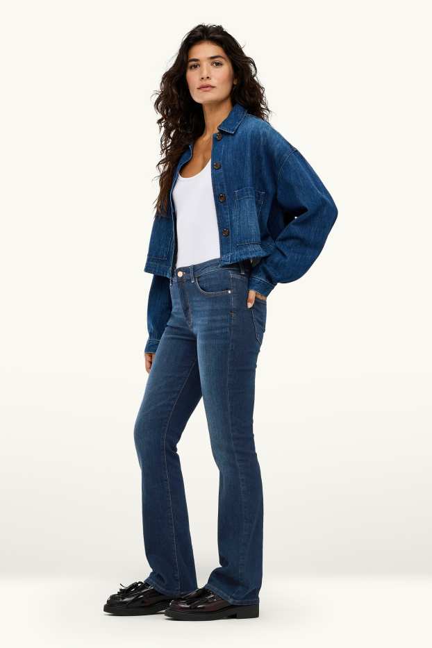 Femmes - Bootcut jean - mid waist - jean bleu
