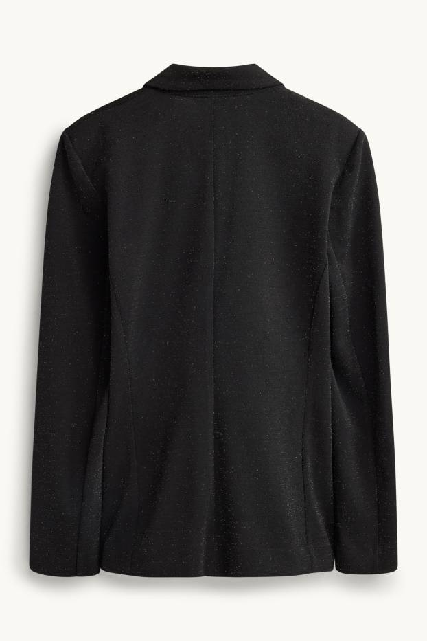 Dona - Blazer formal - entallat - efecte brillant - negre