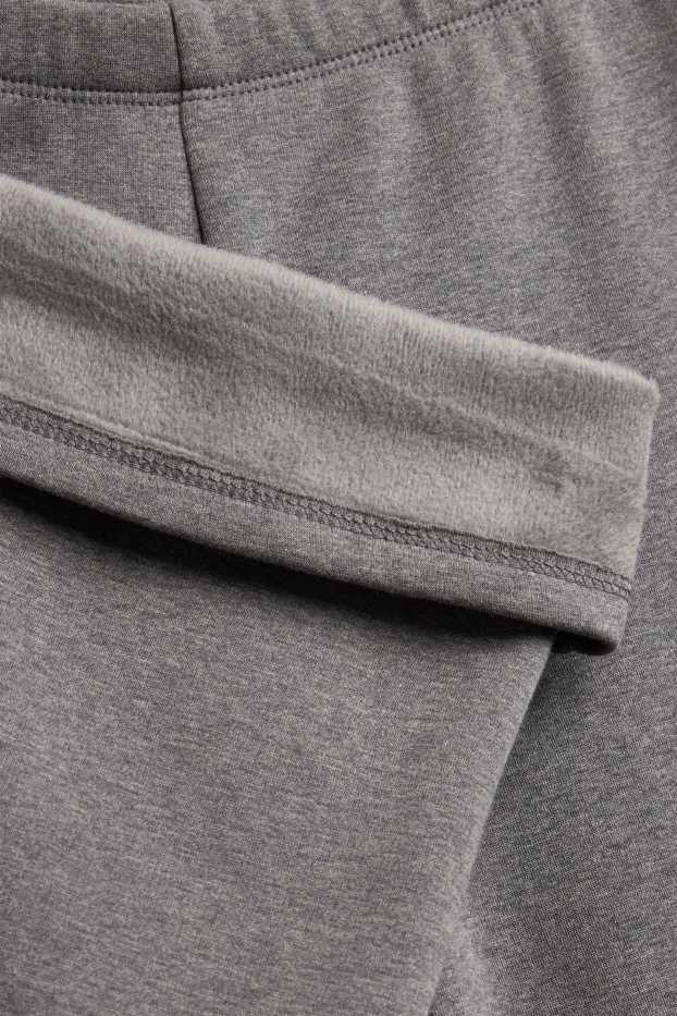 Nena - Paquet de 2 - leggings tèrmics acampanats - gris/negre