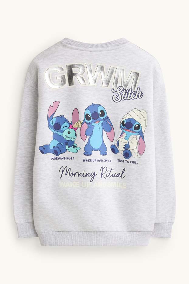 Nena - Lilo & Stitch - conjunt - dessuadora i pantalons de xandall - 2 peces - gris clar jaspiat