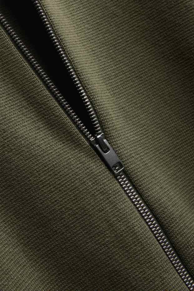 Herren - Strickjacke - khaki