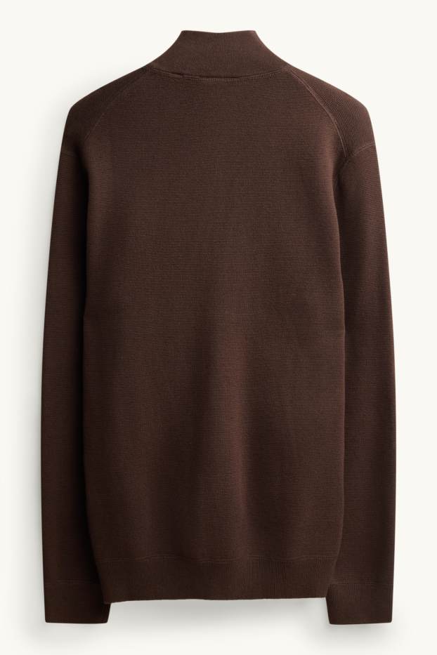 Herren - Strickjacke - braun