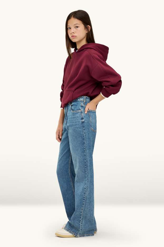 Děti - dívky - Baggy jeans - džíny - modré