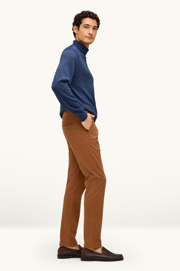 Herren - Chino - Slim Fit - Flex - hellbraun