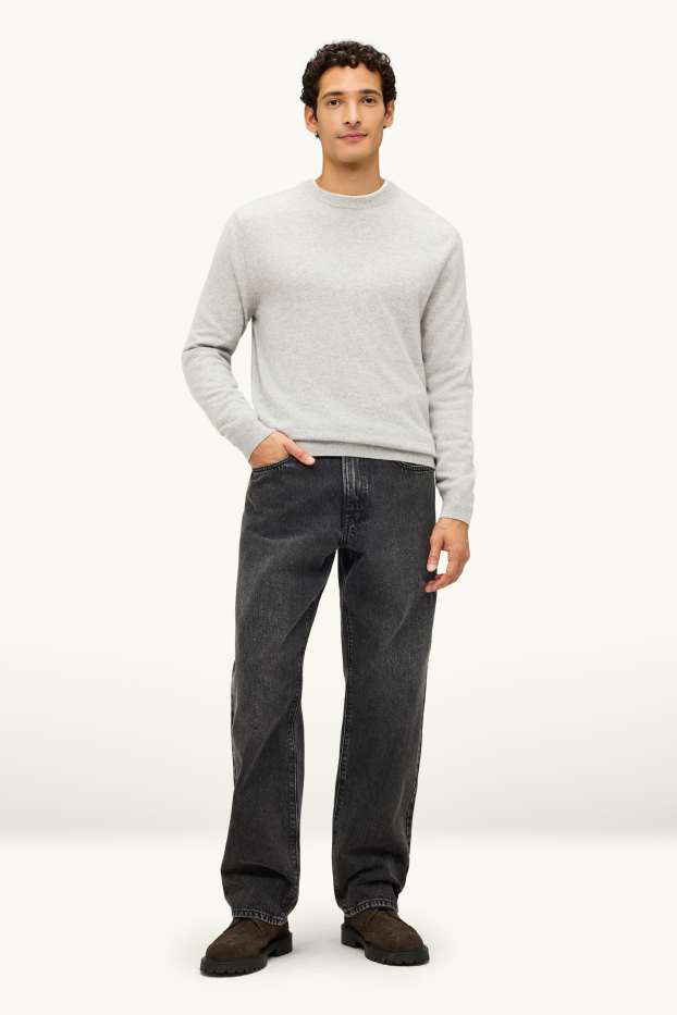 Heren - Relaxed jeans - jeansdonkergrijs