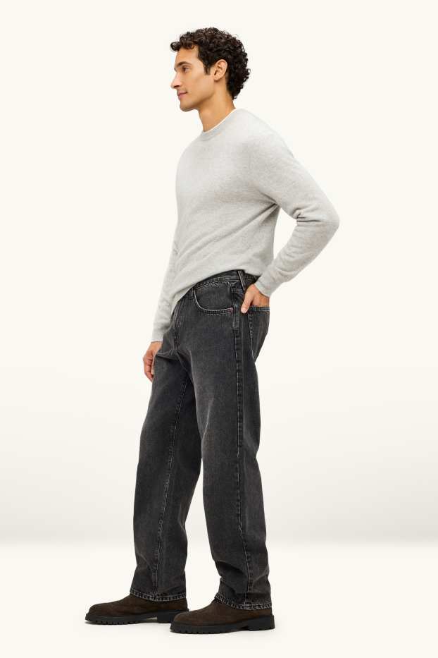 Heren - Relaxed jeans - jeansdonkergrijs