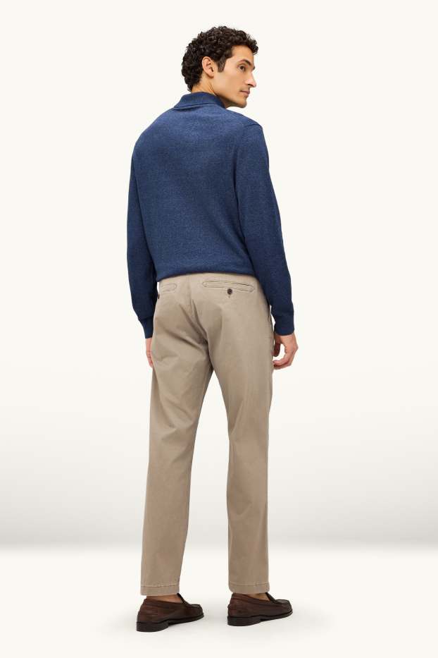 Hommes - Chino - regular fit - LYCRA® - beige