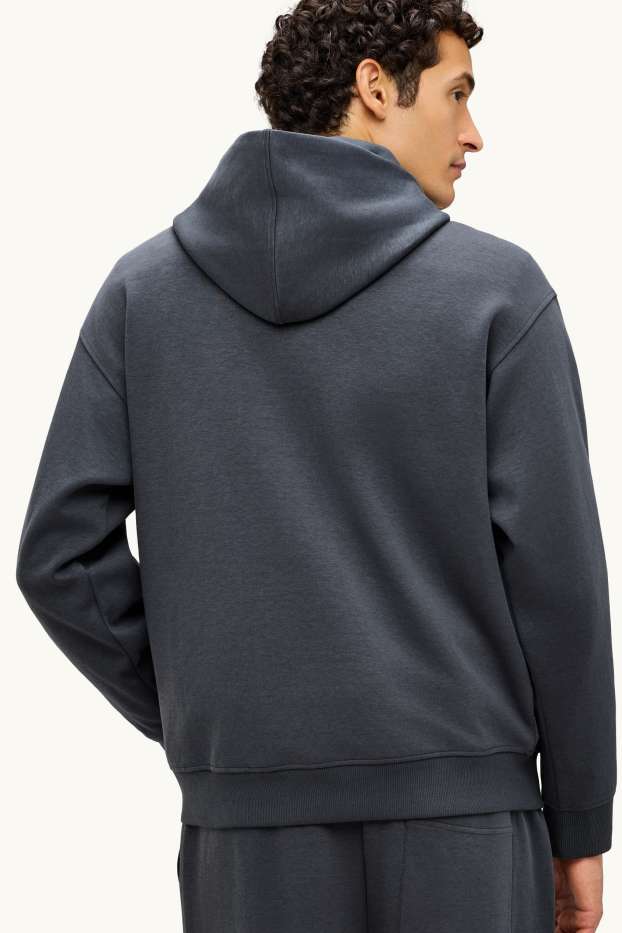 Hommes - Sweat à capuche - gris foncé