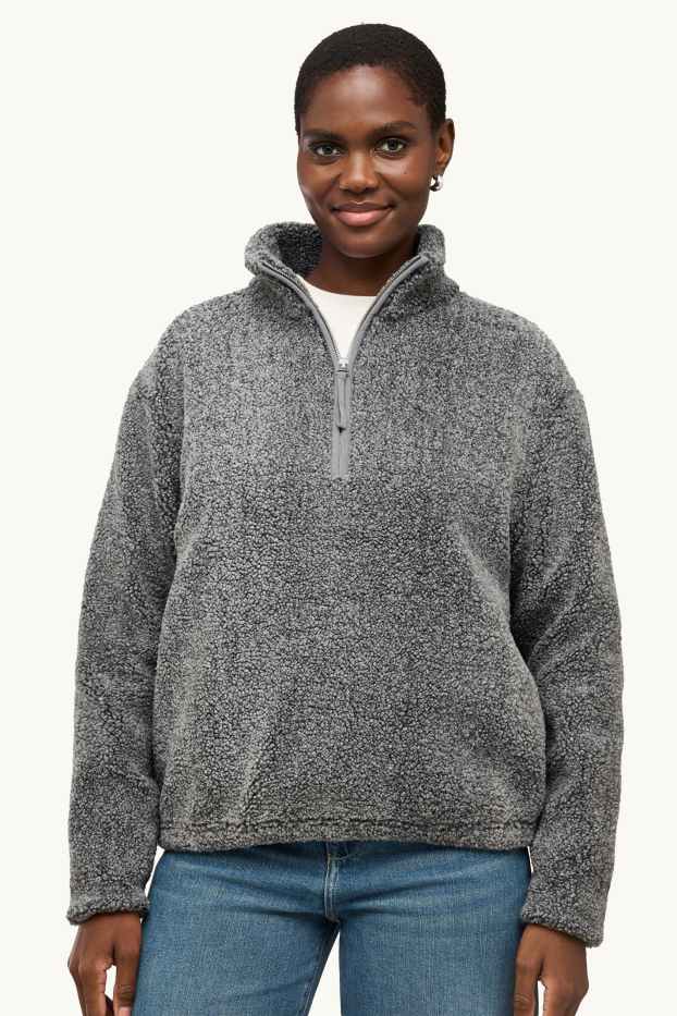 Women - Fleece jumper - gray-melange