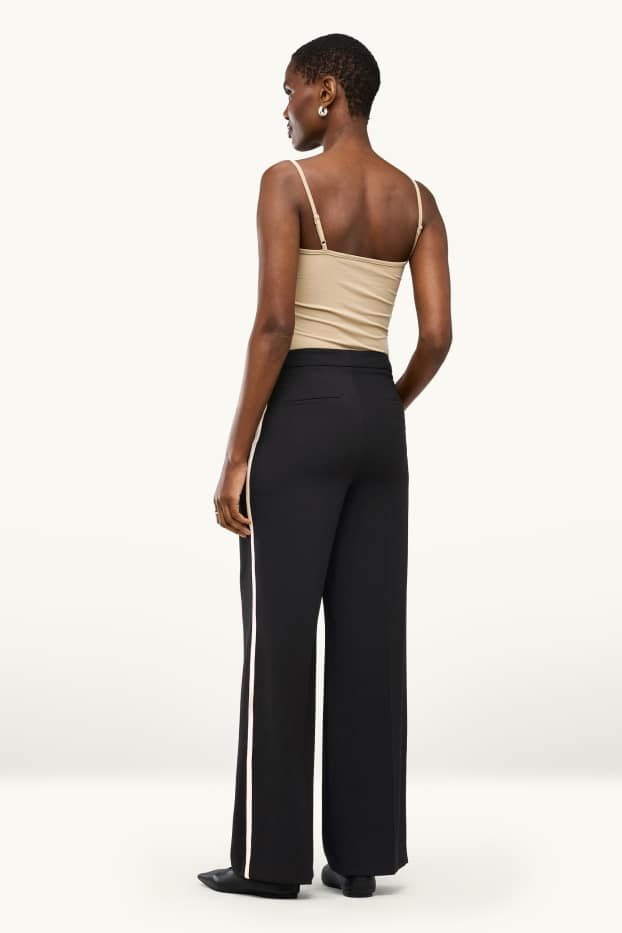 Damen - Business-Hose - High Waist - Regular Fit - schwarz