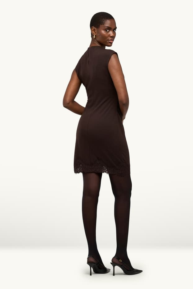 Damen - Bodycon-Kleid - dunkelbraun